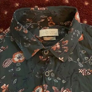 Zara Man Floral button down